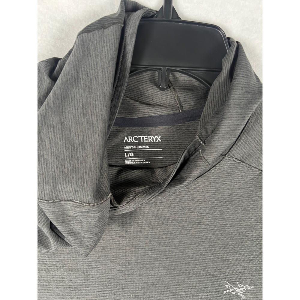 Arcteryx Cormac Hoody Mens Large Charcoal Grey Sun Shirt LT 314135